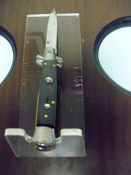 Frank Beltrame , italian stiletto , pugnale -23 cm , corno di bufalo scuro,baionetta , modello FB 23/58B - 10