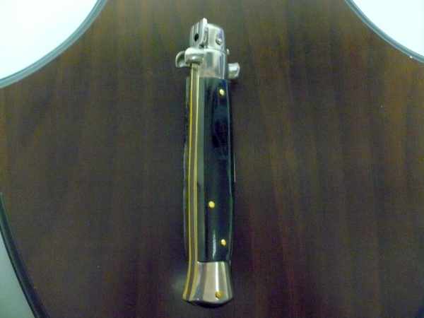 Frank Beltrame , italian stiletto , pugnale -23 cm , corno di bufalo scuro,baionetta , modello FB 23/58B - 10