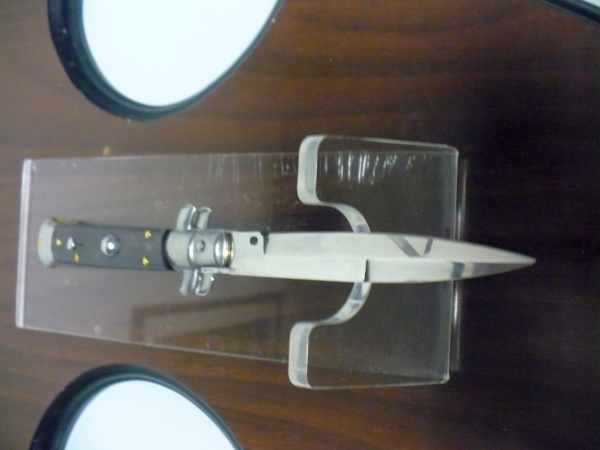 Frank Beltrame , italian stiletto , pugnale -23 cm , corno di bufalo scuro,baionetta , modello FB 23/58B - 10