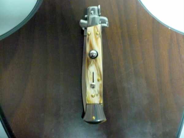 Italian stiletto - pugnale Frank Beltrame - 23 cm -corno di bufalo chiaro , lama dagger- FB 23/48D -11