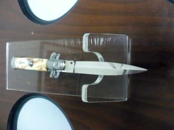 Italian stiletto - pugnale Frank Beltrame - 23 cm -corno di bufalo chiaro , lama dagger- FB 23/48D -11