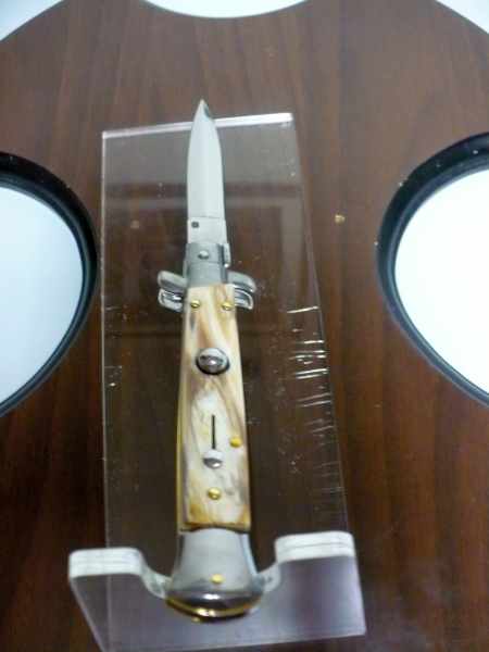 Italian stiletto - pugnale Frank Beltrame - 23 cm -corno di bufalo chiaro , lama dagger- FB 23/48D -11