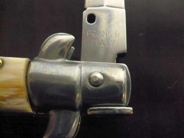 Italian stiletto - pugnale Frank Beltrame - 23 cm -corno di bufalo chiaro , lama dagger- FB 23/48D -11