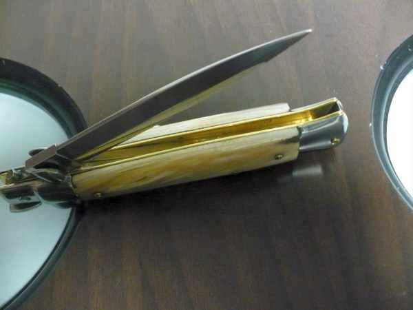 Italian stiletto - pugnale Frank Beltrame - 23 cm -corno di bufalo chiaro , lama dagger- FB 23/48D -11