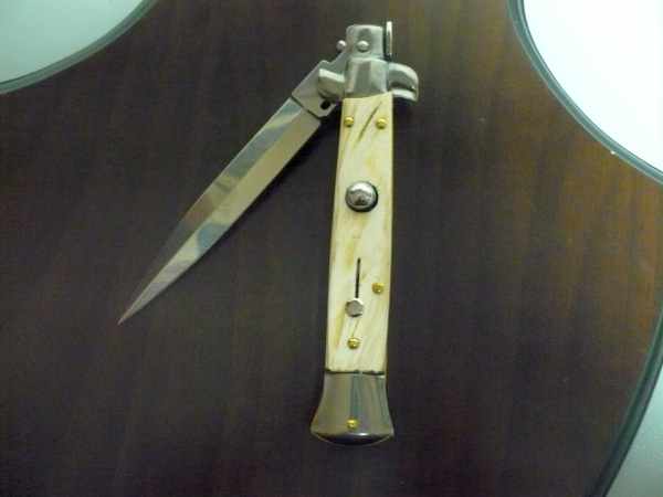 Frank Beltrame -italian stiletto - 23 cm- corno di bufalo chiaro - dagger - modello FB 23 /48D - 12