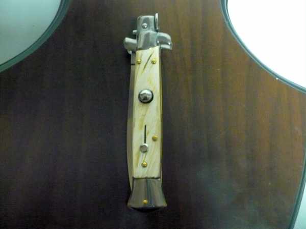 Frank Beltrame -italian stiletto - 23 cm- corno di bufalo chiaro - dagger - modello FB 23 /48D - 12