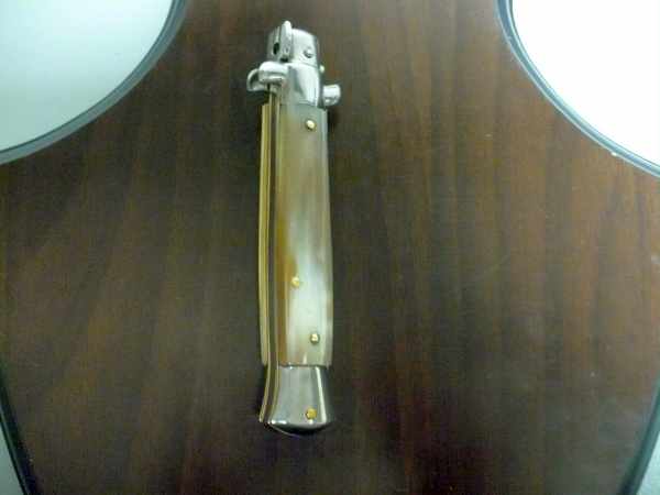 Frank Beltrame -italian stiletto - 23 cm- corno di bufalo chiaro - dagger - modello FB 23 /48D - 12