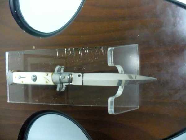 Frank Beltrame -italian stiletto - 23 cm- corno di bufalo chiaro - dagger - modello FB 23 /48D - 12