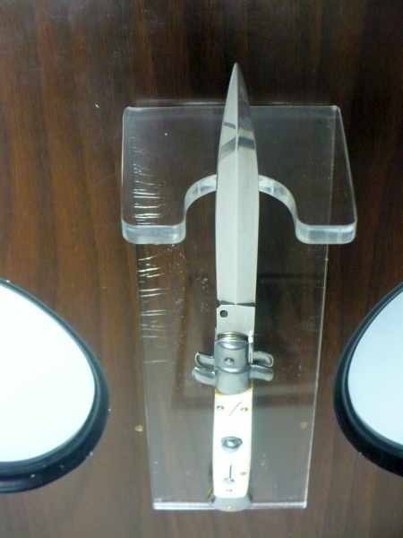Frank Beltrame -italian stiletto - 23 cm- corno di bufalo chiaro - dagger - modello FB 23 /48D - 12