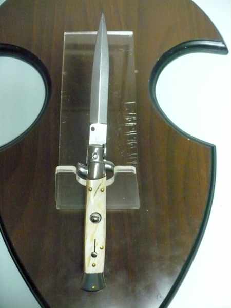 Frank Beltrame -italian stiletto - 23 cm- corno di bufalo chiaro - dagger - modello FB 23 /48D - 12