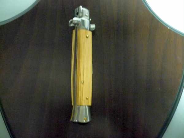 Frank Beltrame-23cm- coltello a scatto - pugnale -legno di olive / olive wood- modello FB 23/94B - 13