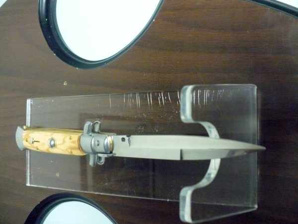 Frank Beltrame-23cm- coltello a scatto - pugnale -legno di olive / olive wood- modello FB 23/94B - 13
