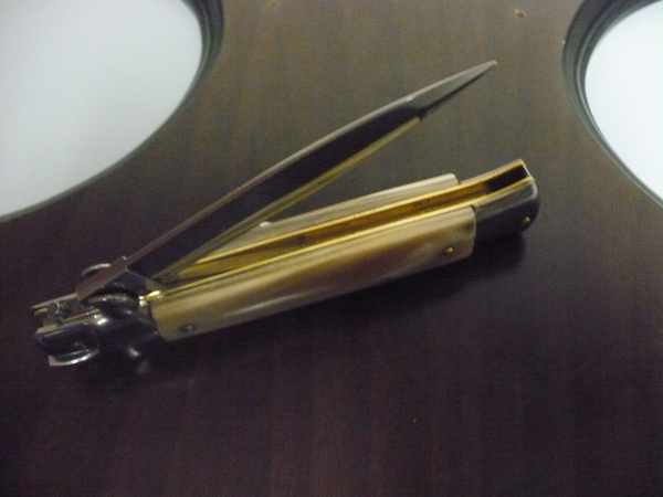 Italian stiletto - pugnale Frank Beltrame - 23 cm -corno di bufalo chiaro- lama dagger FB 23/48D - 17