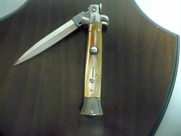 Italian stiletto - pugnale Frank Beltrame - 23 cm -corno di bufalo chiaro- lama dagger FB 23/48D - 17