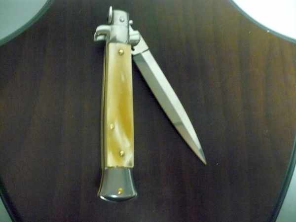 Italian stiletto - pugnale Frank Beltrame - 23 cm -corno di bufalo chiaro- lama dagger FB 23/48D - 17