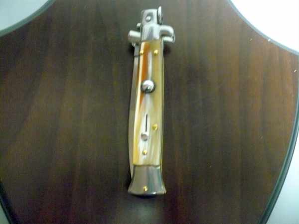 Italian stiletto - pugnale Frank Beltrame - 23 cm -corno di bufalo chiaro- lama dagger FB 23/48D - 17