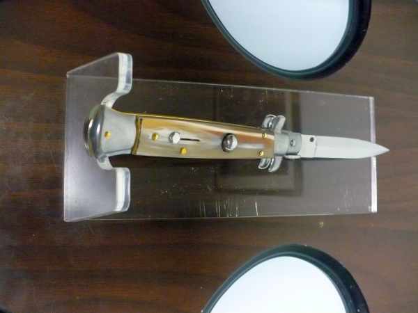 Italian stiletto - pugnale Frank Beltrame - 23 cm -corno di bufalo chiaro- lama dagger FB 23/48D - 17