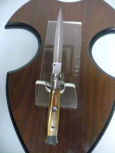 Italian stiletto - pugnale Frank Beltrame - 23 cm -corno di bufalo chiaro- lama dagger FB 23/48D - 17