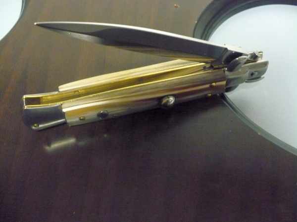 Italian stiletto - pugnale Frank Beltrame - 23 cm -corno di bufalo chiaro- lama dagger FB 23/48D - 17