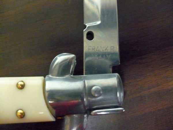 Frank Beltrame italian stiletto -23 cm imitazione d'avorio- lama baionetta -modello FB 23/91B