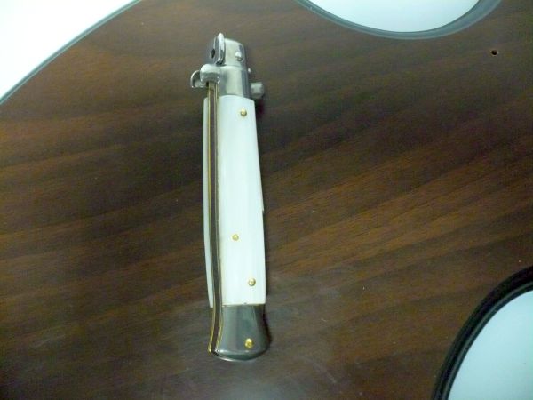 23 cm - ITALIAN STILETTO - imitazione di madreperla - lama baionetta - imitation of mother of pearl -bayonet blade - FRANK BELTRAME - modello FB 23/36B FRANK BELTRAME MANIAGO ITALY