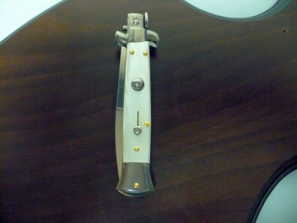 23 cm - ITALIAN STILETTO - imitazione di madreperla - lama baionetta - imitation of mother of pearl -bayonet blade - FRANK BELTRAME - modello FB 23/36B FRANK BELTRAME MANIAGO ITALY