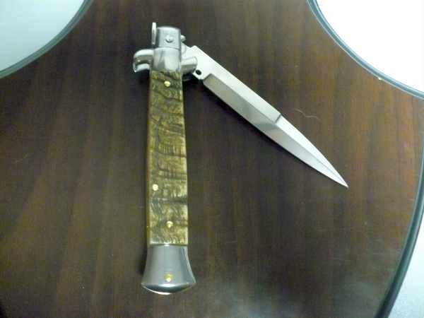 Frank Beltrame , italian stiletto - 23 cm , corno di ariete - lama baionetta , modello FB 23/63B - 6