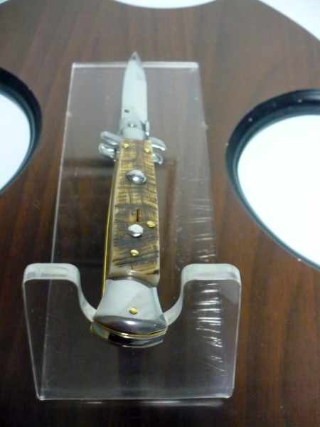 Frank Beltrame , italian stiletto - 23 cm , corno di ariete - lama baionetta , modello FB 23/63B - 6