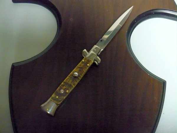 Frank Beltrame , italian stiletto - 23 cm , corno di ariete - lama baionetta , modello FB 23/63B - 6