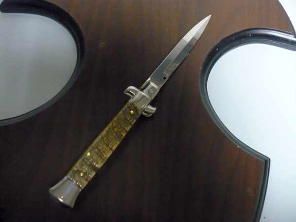 Frank Beltrame , italian stiletto - 23 cm , corno di ariete - lama baionetta , modello FB 23/63B - 6