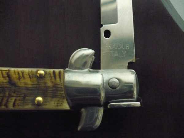 Frank Beltrame , italian stiletto - 23 cm , corno di ariete - lama baionetta , modello FB 23/63B - 6