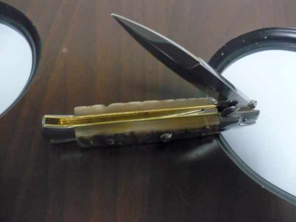 Frank Beltrame , italian stiletto - 23 cm , corno di ariete - lama baionetta , modello FB 23/63B - 6