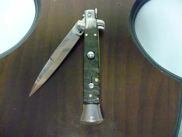 Frank Beltrame , italian stiletto - 23 cm , corno di ariete - lama baionetta , modello FB 23/63B - 4 HD