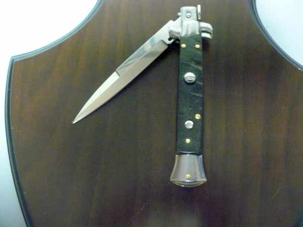 Frank Beltrame , italian stiletto - 23 cm , corno di ariete - lama baionetta , modello FB 23/63B - 3