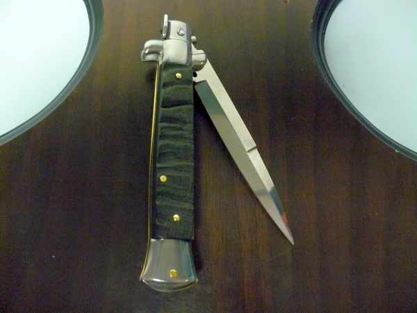 Frank Beltrame , italian stiletto - 23 cm , corno di ariete - lama baionetta , modello FB 23/63B - 4 HD