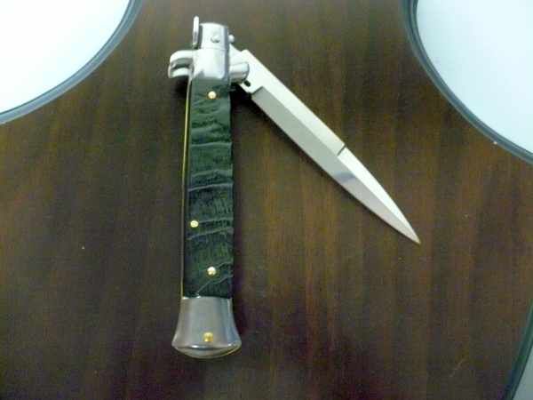 Frank Beltrame , italian stiletto - 23 cm , corno di ariete - lama baionetta , modello FB 23/63B - 3