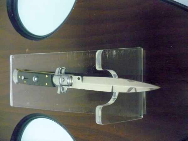 Frank Beltrame , italian stiletto - 23 cm , corno di ariete - lama baionetta , modello FB 23/63B - 3