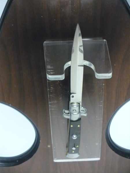 Frank Beltrame , italian stiletto - 23 cm , corno di ariete - lama baionetta , modello FB 23/63B - 3