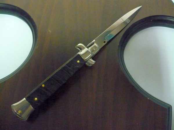 Frank Beltrame , italian stiletto - 23 cm , corno di ariete - lama baionetta , modello FB 23/63B - 3