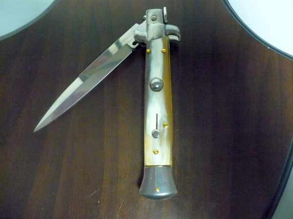 Italian stiletto - pugnale Frank Beltrame - 23 cm -corno di bufalo chiaro- FB 23/48B - 4