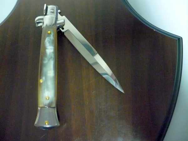 Italian stiletto - pugnale Frank Beltrame - 23 cm -corno di bufalo chiaro- FB 23/48B - 4