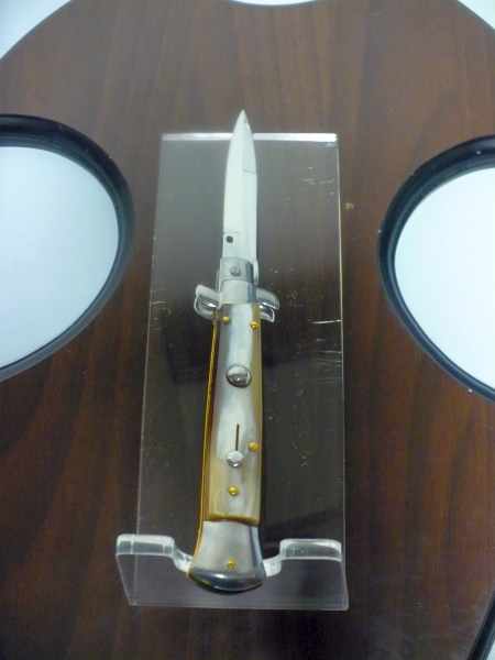 Italian stiletto - pugnale Frank Beltrame - 23 cm -corno di bufalo chiaro- FB 23/48B - 4