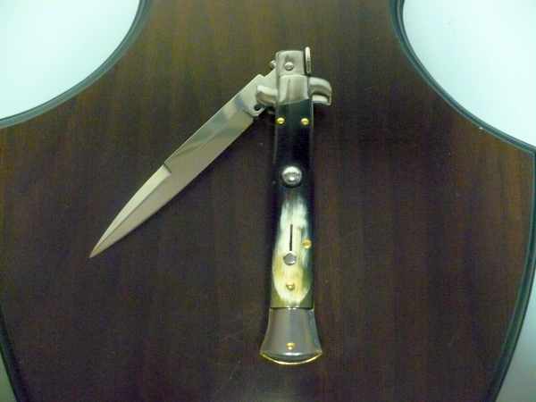 Italian stiletto - pugnale Frank Beltrame - 23 cm - corno di bufalo brasiliano , lama baionetta- FB 23/09B - 1
