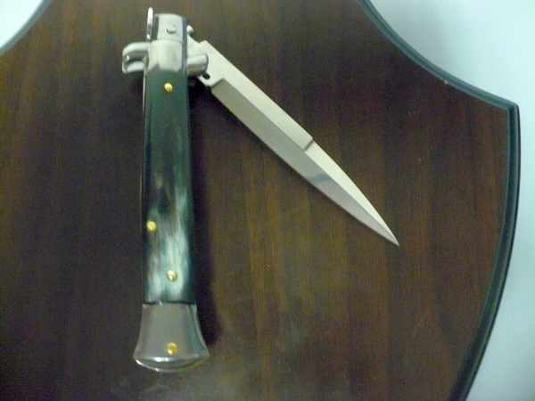 Italian stiletto - pugnale Frank Beltrame - 23 cm - corno di bufalo brasiliano , lama baionetta- FB 23/09B - 1