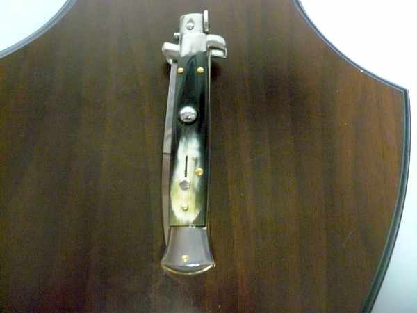 Italian stiletto - pugnale Frank Beltrame - 23 cm - corno di bufalo brasiliano , lama baionetta- FB 23/09B - 1