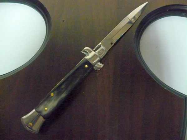 Italian stiletto - pugnale Frank Beltrame - 23 cm - corno di bufalo brasiliano , lama baionetta- FB 23/09B - 1