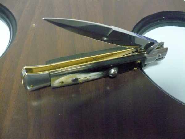 Italian stiletto - pugnale Frank Beltrame - 23 cm - corno di bufalo brasiliano , lama baionetta- FB 23/09B - 1