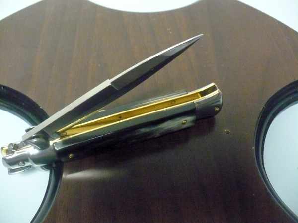 Italian stiletto - pugnale Frank Beltrame - 23 cm - corno di bufalo brasiliano , lama baionetta- FB 23/09B - 1