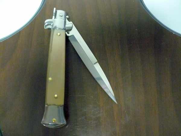 Frank Beltrame- italian stiletto - 23 cm-corno di bufalo chiaro - baionetta - modello FB 23/48B -7