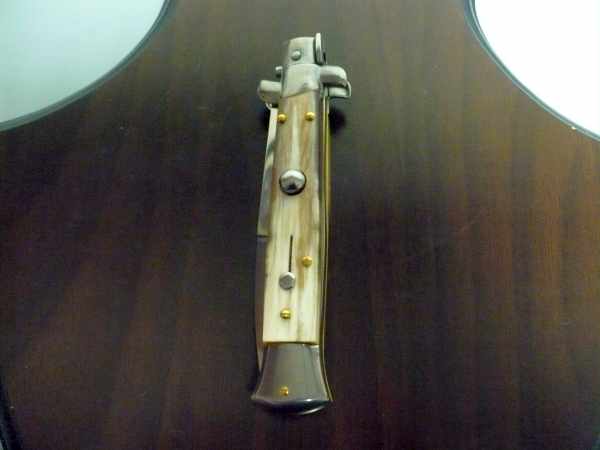 Italian stiletto - pugnale Frank Beltrame - 23 cm - corno di bufalo chiaro, lama baionetta - FB 23/48B - 5